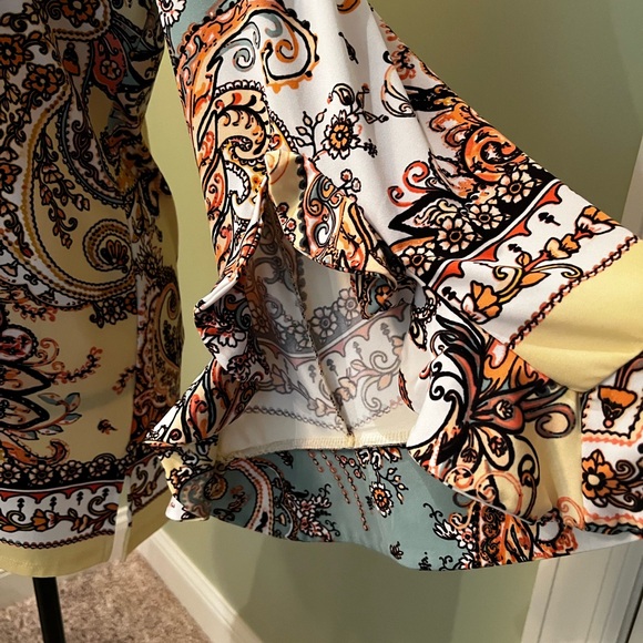 EUC Melissa Paige Paisley Print Tunic, Size L - Picture 2 of 5